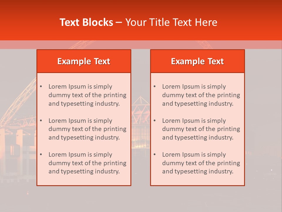 The Stadium In The Sunset In London. PowerPoint Template