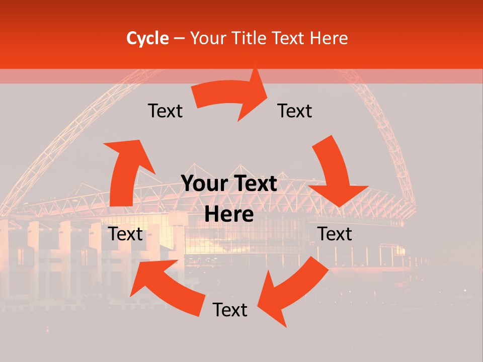 The Stadium In The Sunset In London. PowerPoint Template