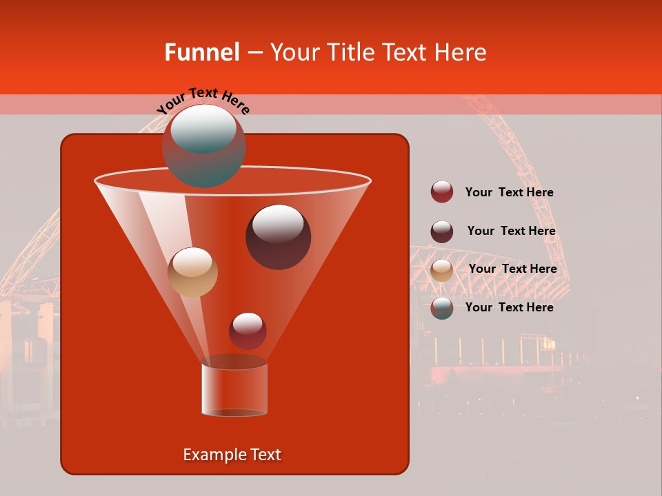 The Stadium In The Sunset In London. PowerPoint Template