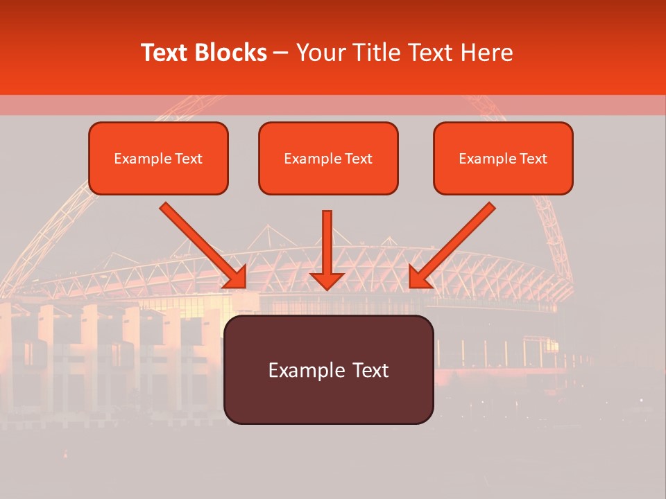The Stadium In The Sunset In London. PowerPoint Template