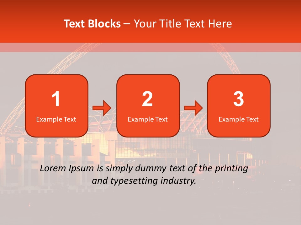 The Stadium In The Sunset In London. PowerPoint Template