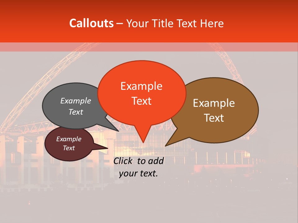 The Stadium In The Sunset In London. PowerPoint Template