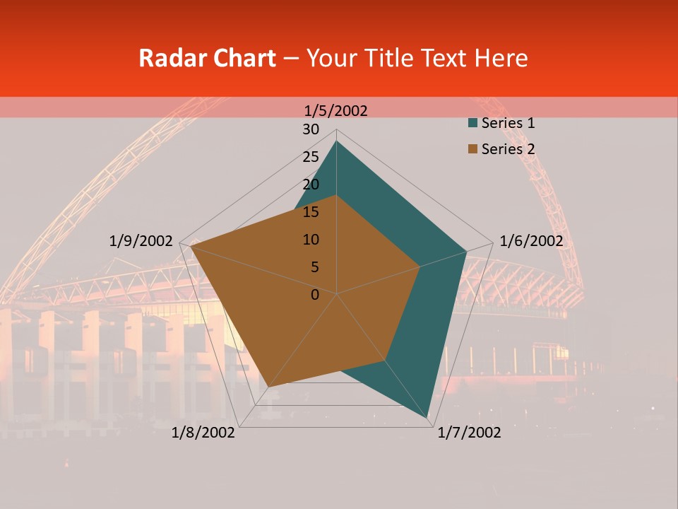The Stadium In The Sunset In London. PowerPoint Template