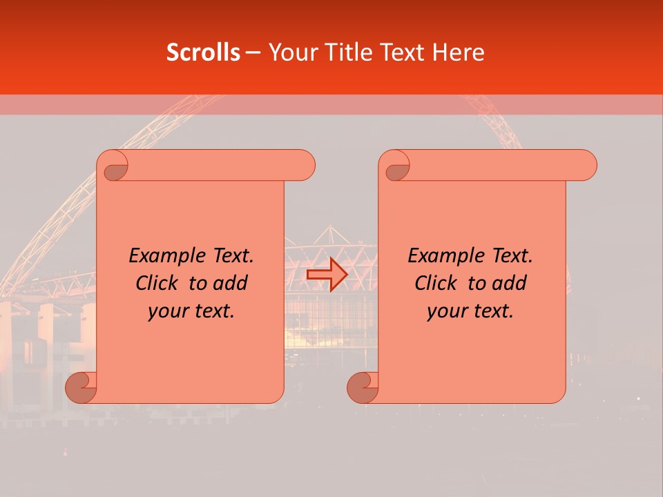 The Stadium In The Sunset In London. PowerPoint Template