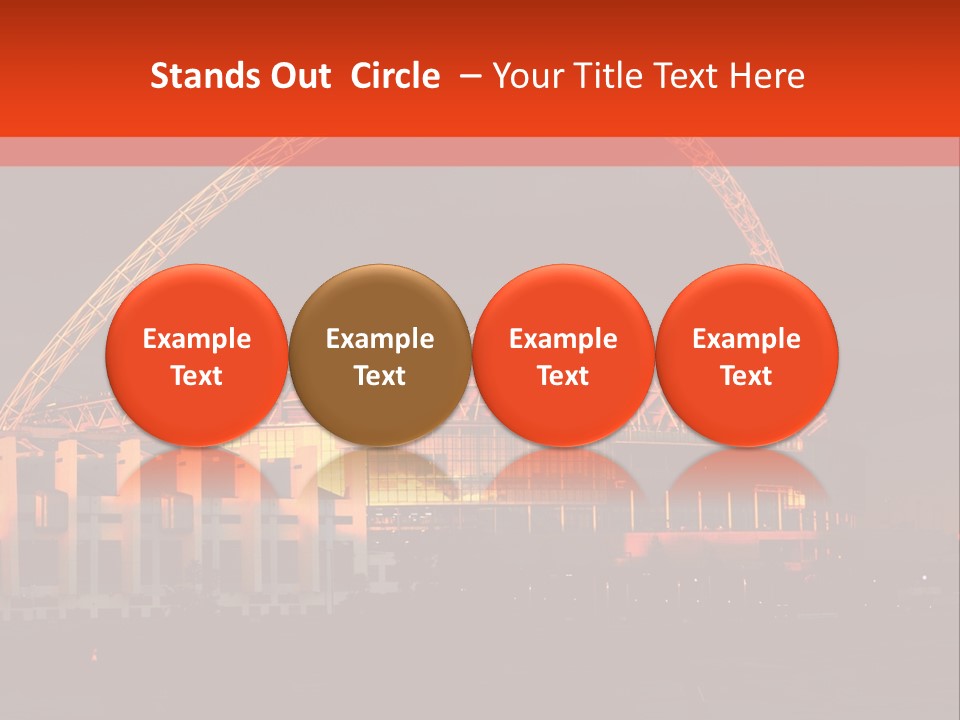 The Stadium In The Sunset In London. PowerPoint Template