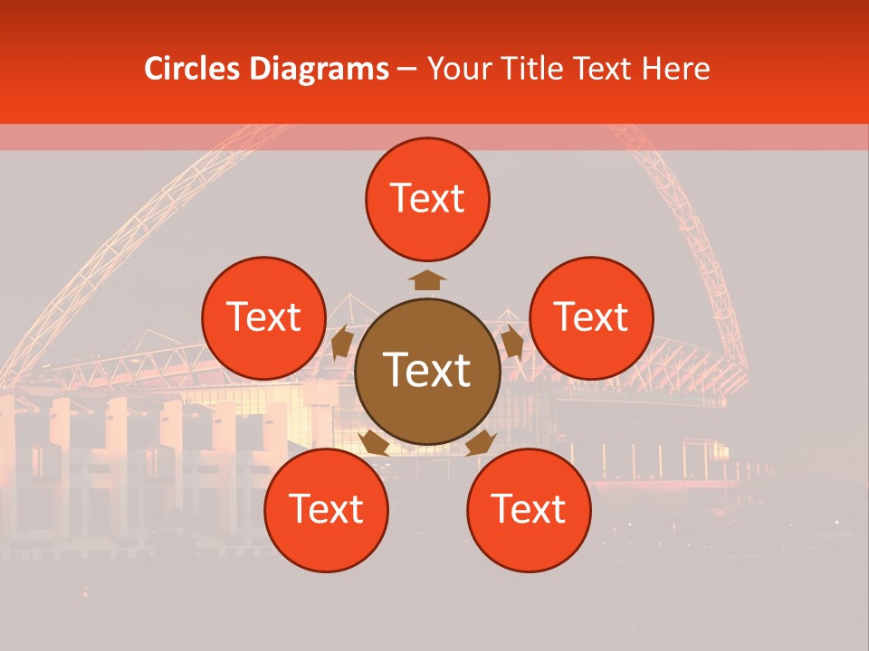 The Stadium In The Sunset In London. PowerPoint Template