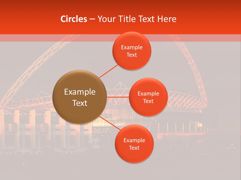 The Stadium In The Sunset In London. PowerPoint Template