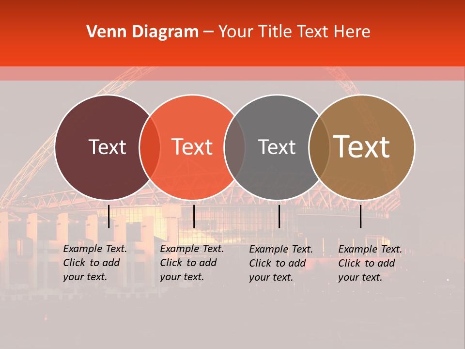 The Stadium In The Sunset In London. PowerPoint Template