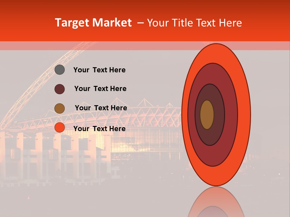 The Stadium In The Sunset In London. PowerPoint Template