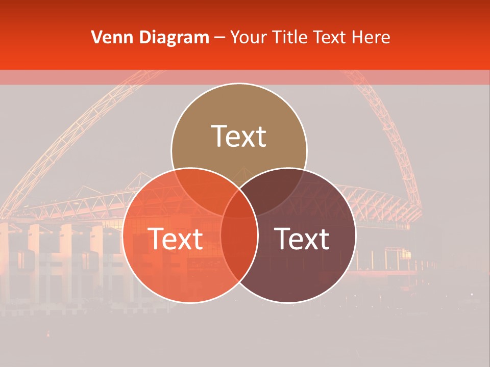 The Stadium In The Sunset In London. PowerPoint Template