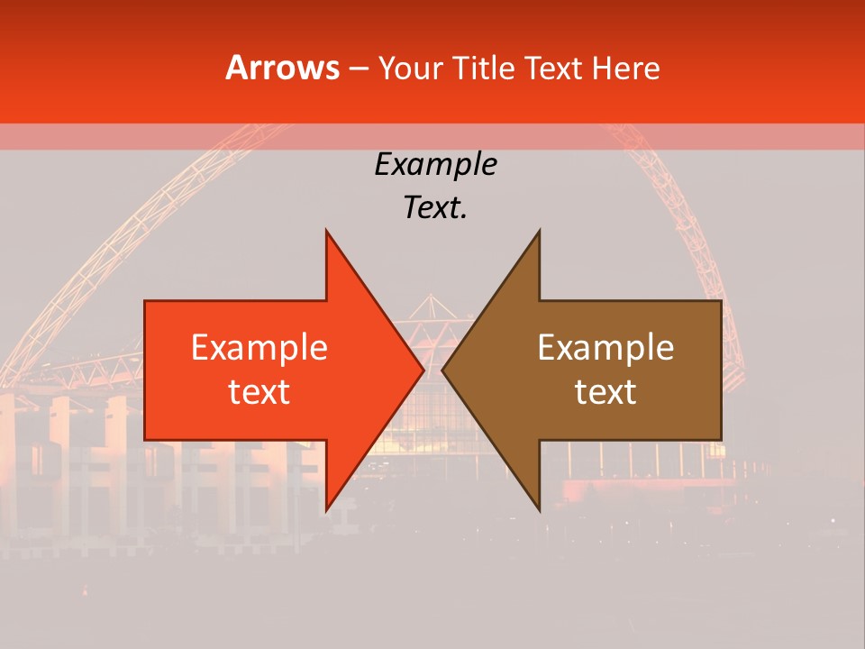 The Stadium In The Sunset In London. PowerPoint Template