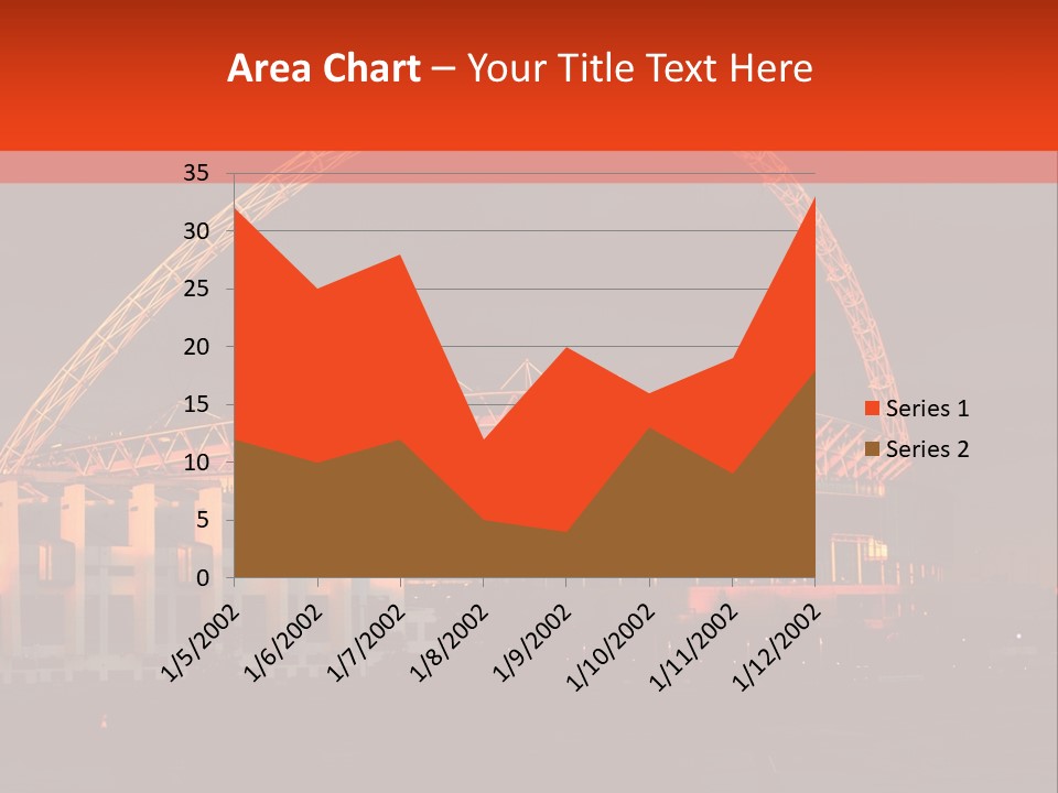 The Stadium In The Sunset In London. PowerPoint Template