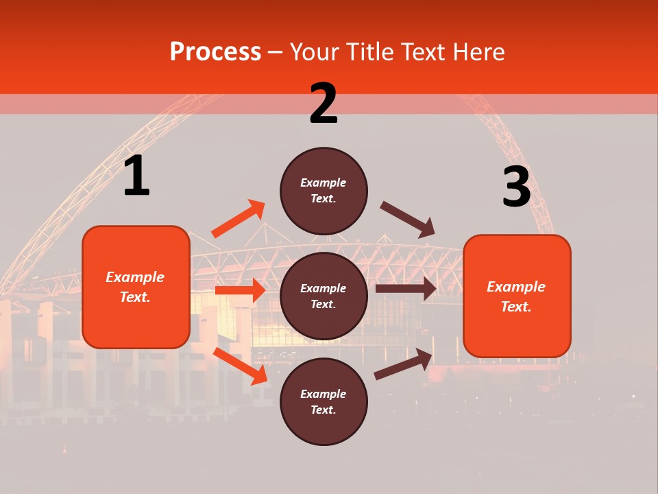 The Stadium In The Sunset In London. PowerPoint Template