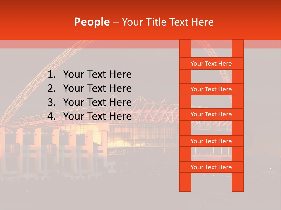 The Stadium In The Sunset In London. PowerPoint Template