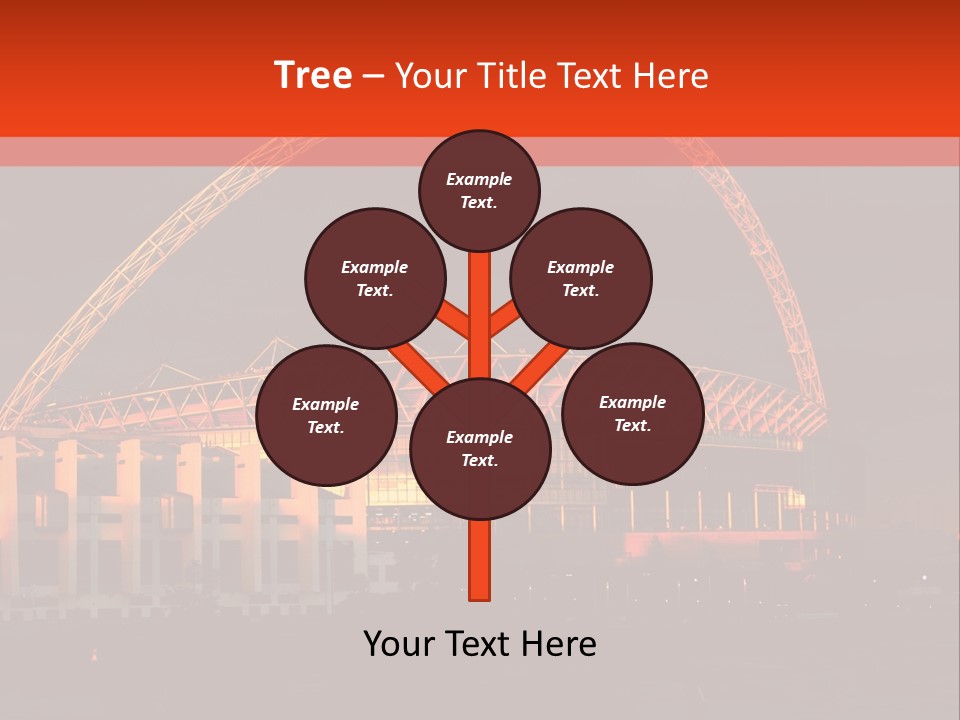 The Stadium In The Sunset In London. PowerPoint Template