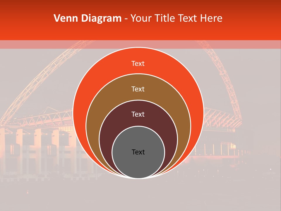The Stadium In The Sunset In London. PowerPoint Template