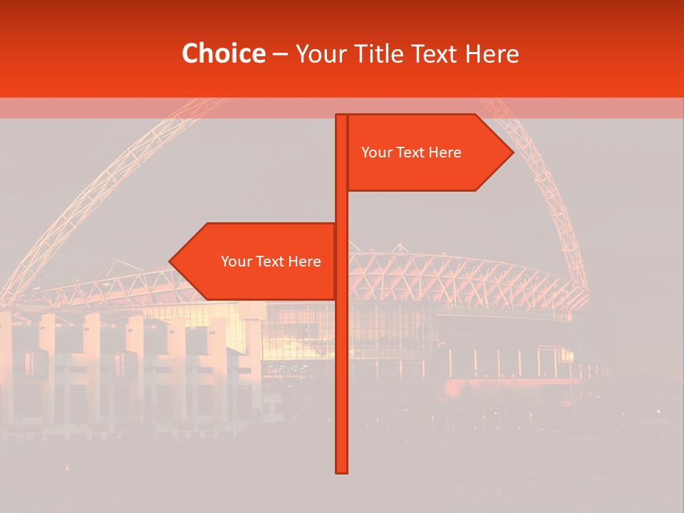 The Stadium In The Sunset In London. PowerPoint Template