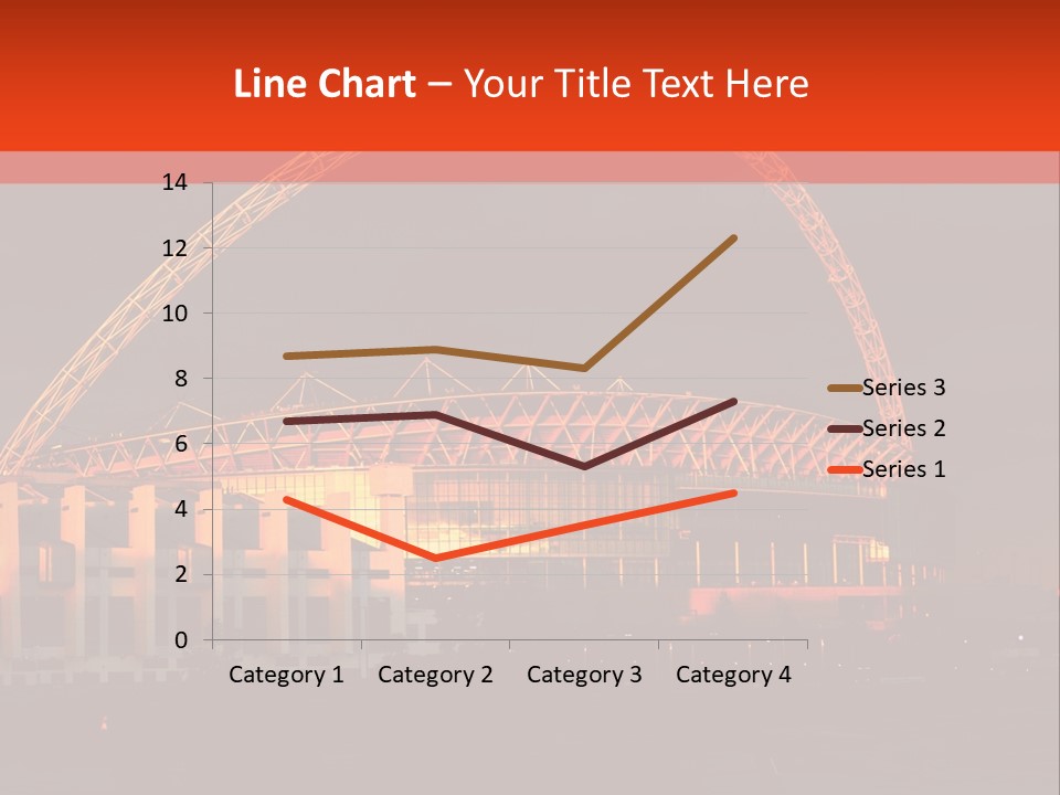 The Stadium In The Sunset In London. PowerPoint Template
