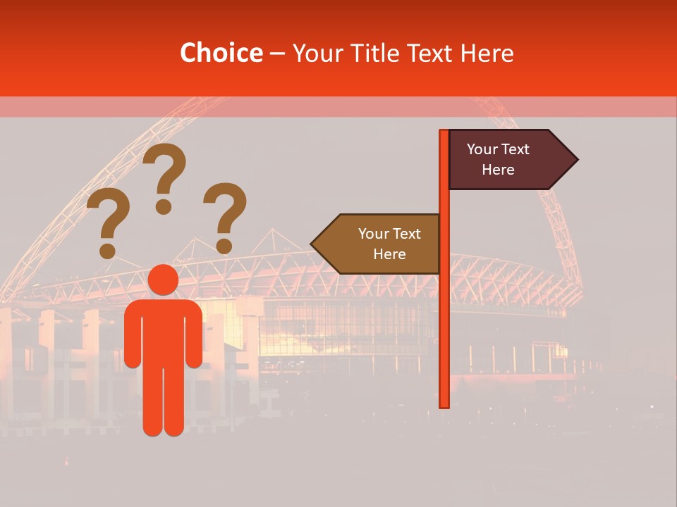 The Stadium In The Sunset In London. PowerPoint Template