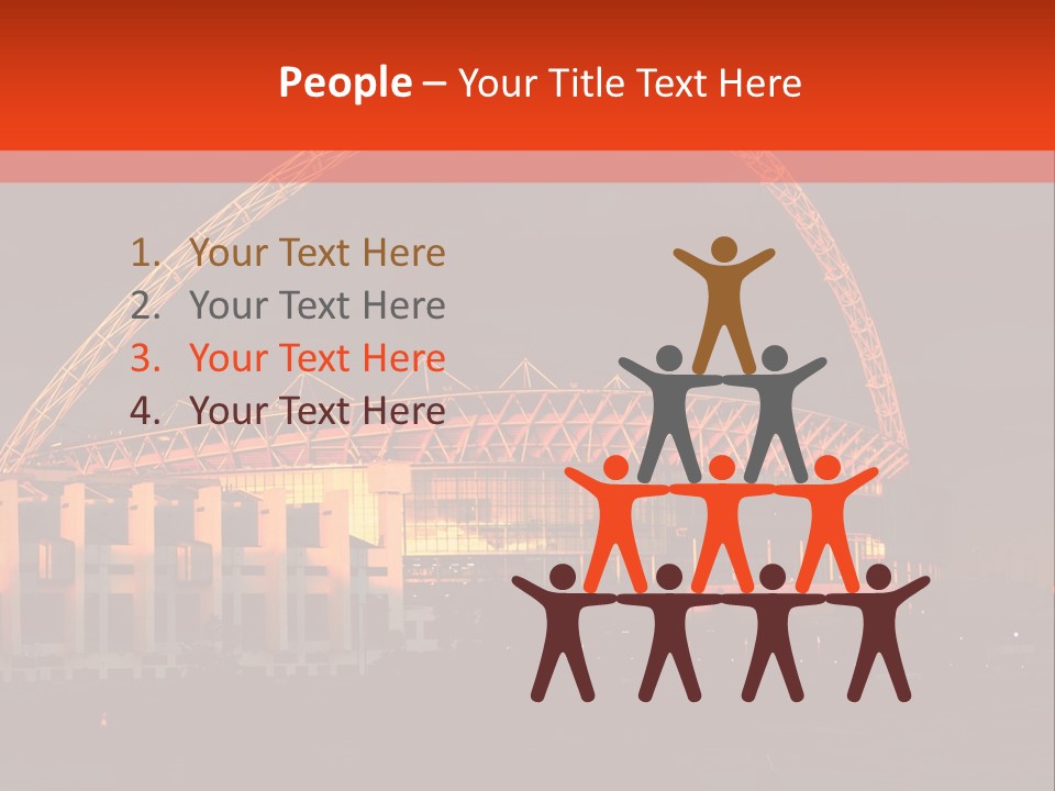 The Stadium In The Sunset In London. PowerPoint Template