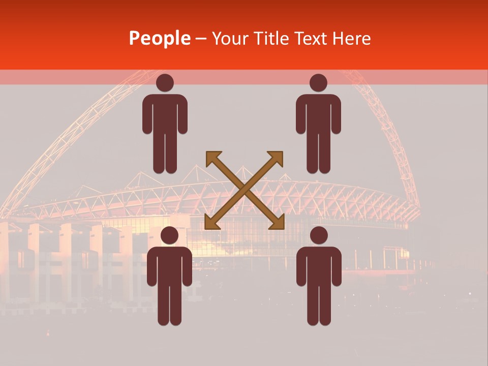 The Stadium In The Sunset In London. PowerPoint Template