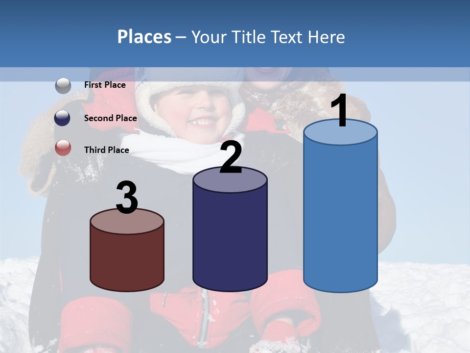 Winter Family With Sled 2 PowerPoint Template