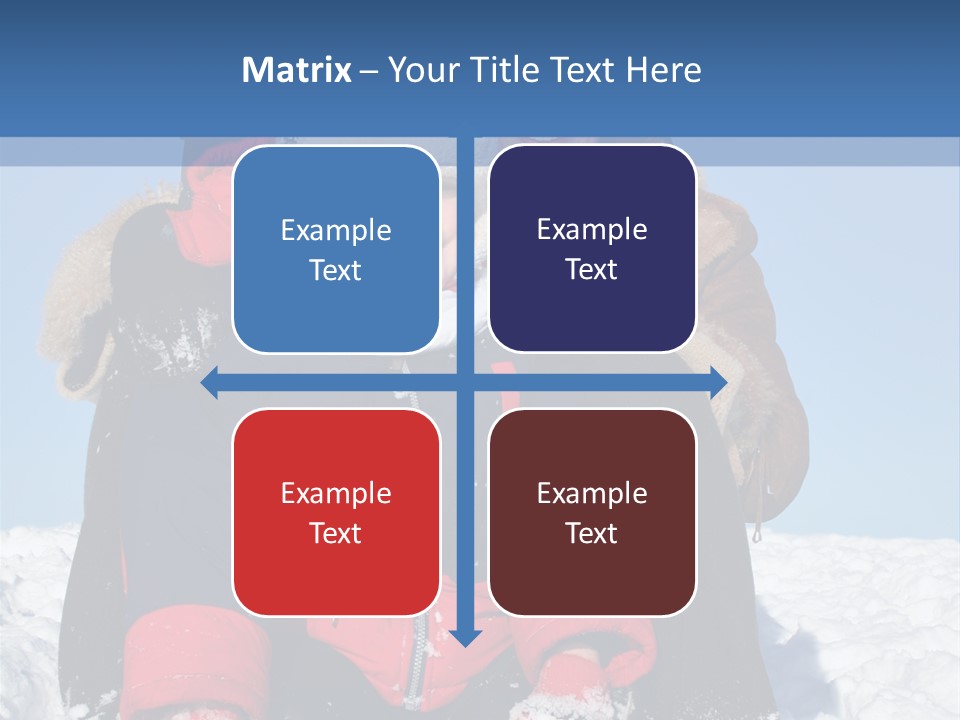 Winter Family With Sled 2 PowerPoint Template