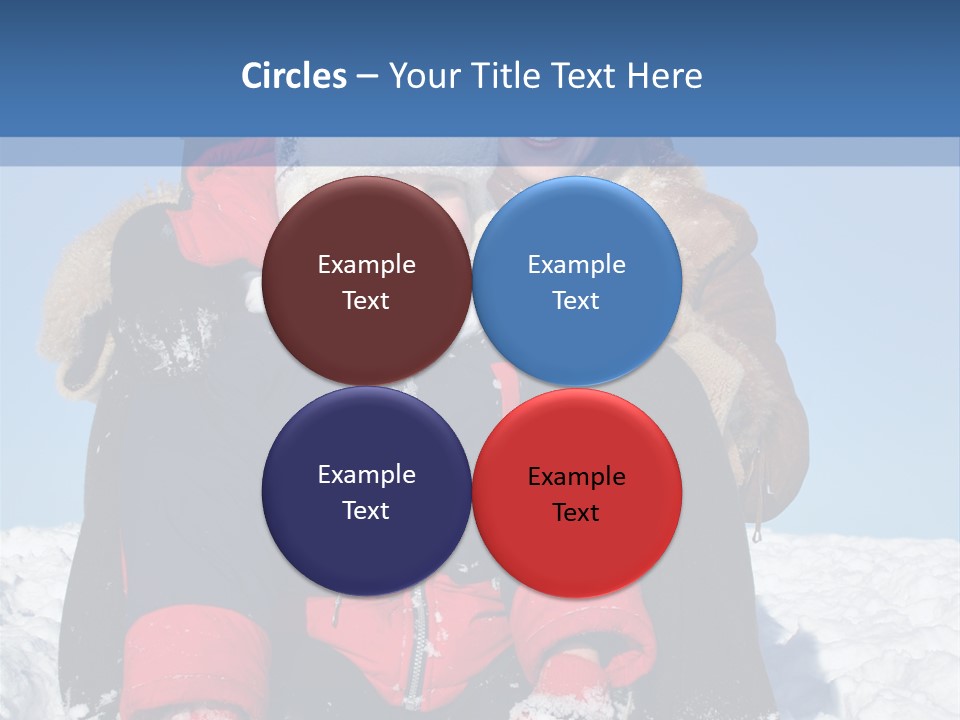 Winter Family With Sled 2 PowerPoint Template