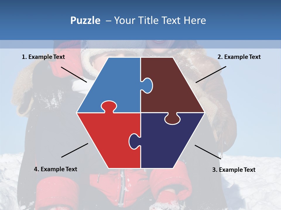 Winter Family With Sled 2 PowerPoint Template