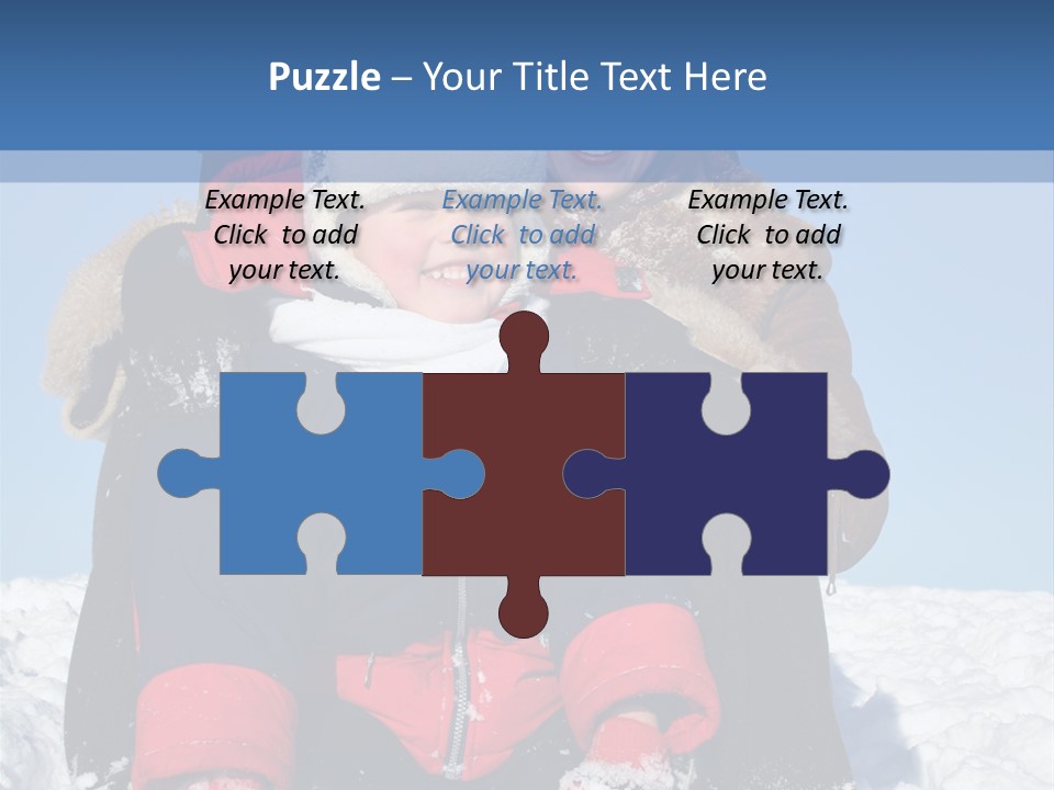 Winter Family With Sled 2 PowerPoint Template