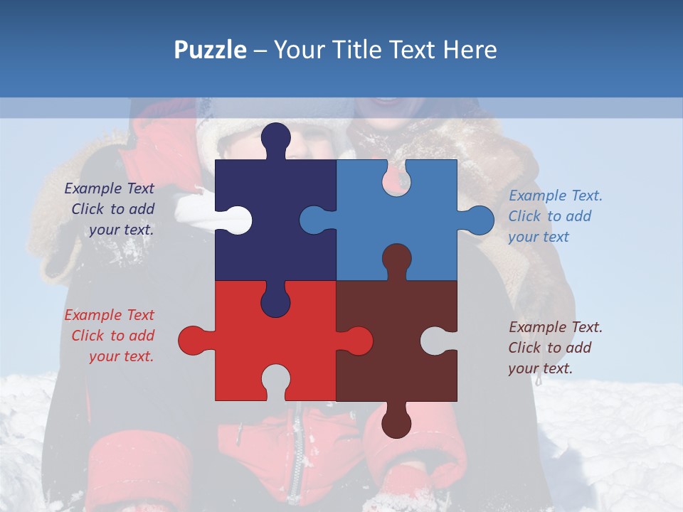 Winter Family With Sled 2 PowerPoint Template