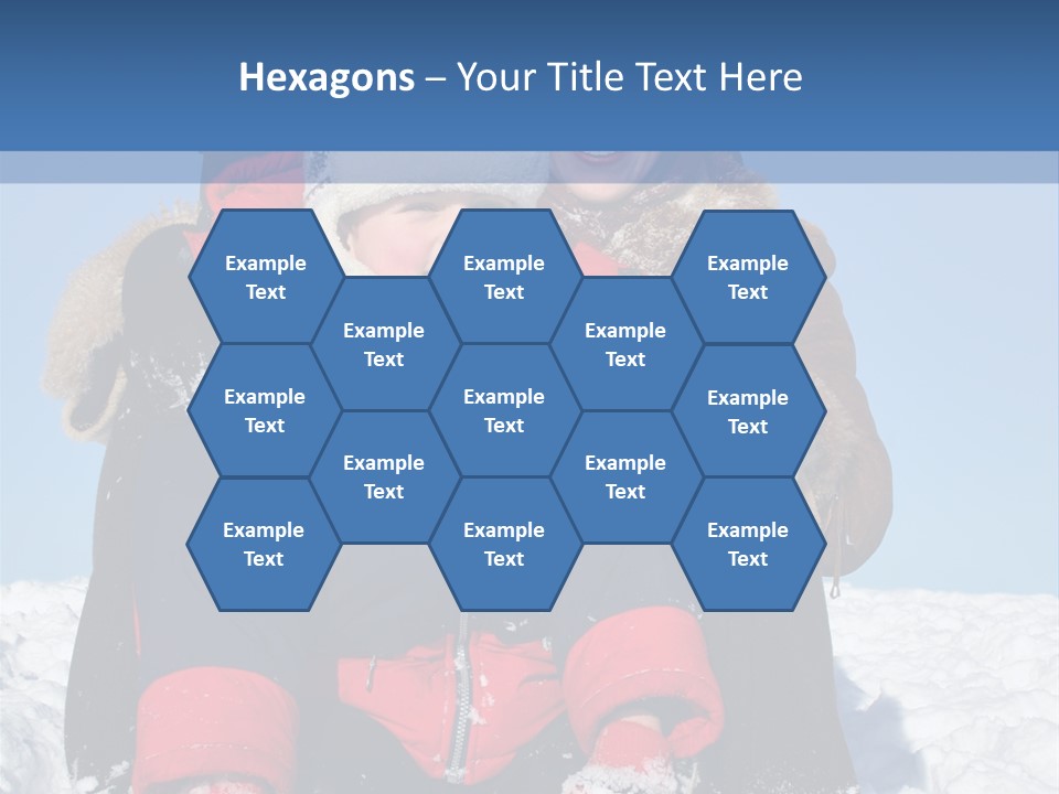 Winter Family With Sled 2 PowerPoint Template