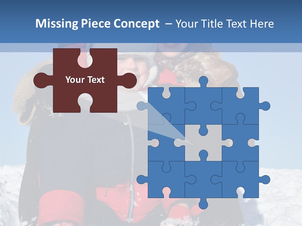 Winter Family With Sled 2 PowerPoint Template