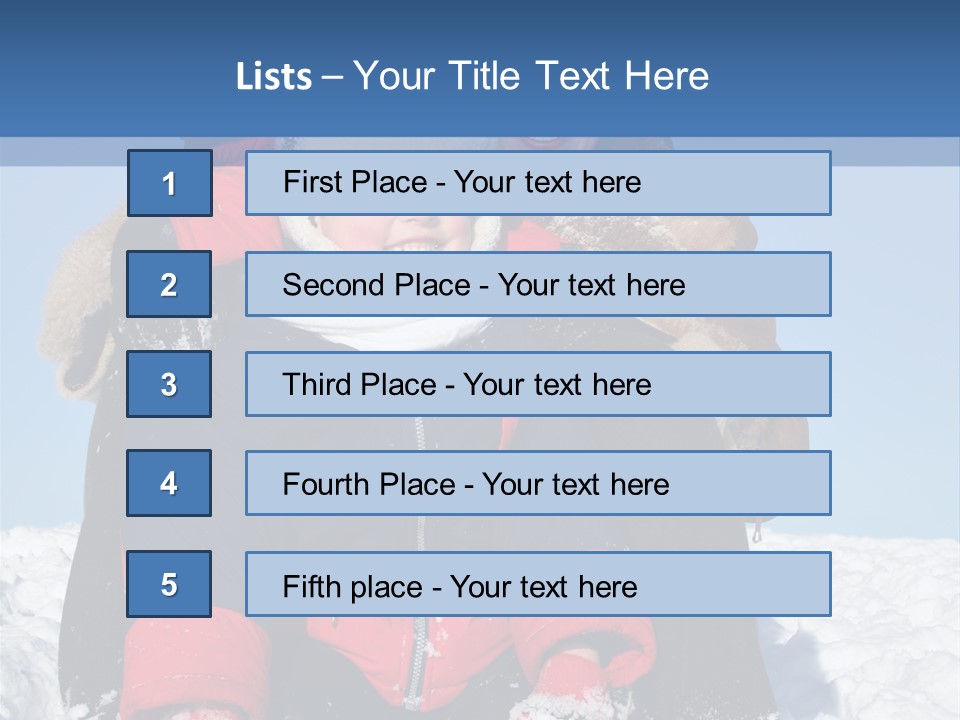 Winter Family With Sled 2 PowerPoint Template