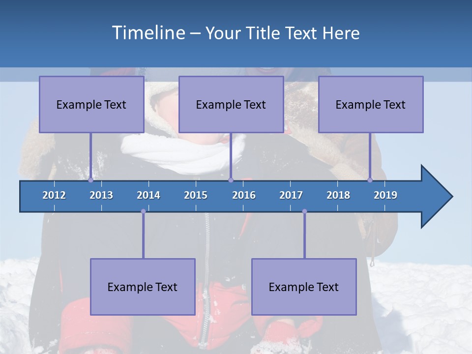 Winter Family With Sled 2 PowerPoint Template