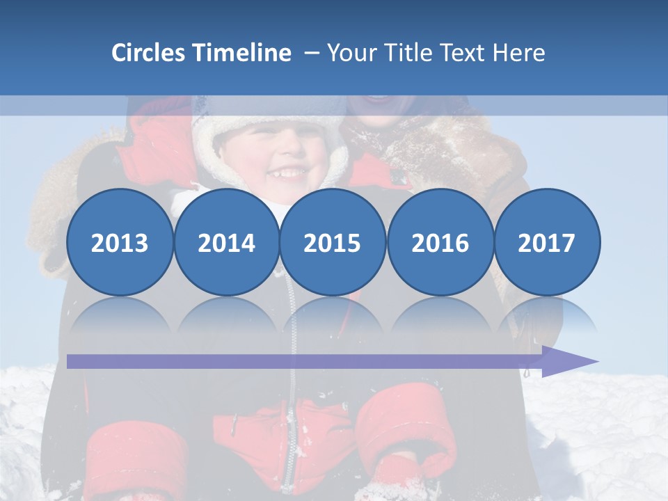 Winter Family With Sled 2 PowerPoint Template