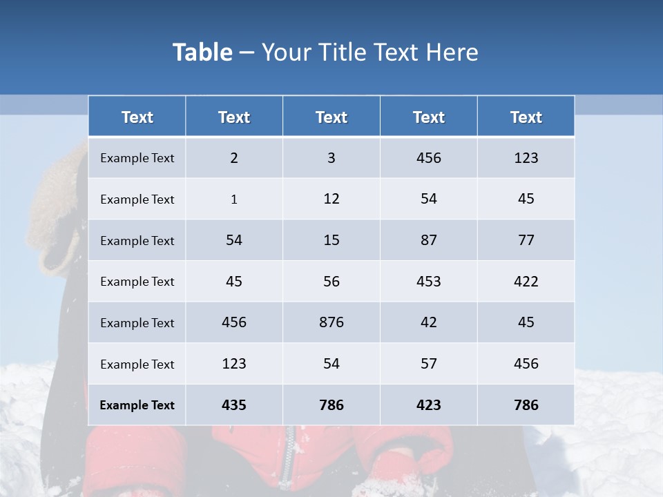 Winter Family With Sled 2 PowerPoint Template