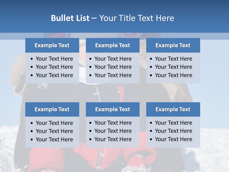 Winter Family With Sled 2 PowerPoint Template