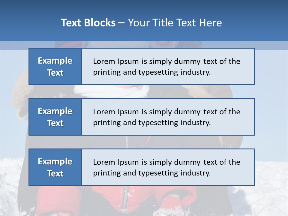 Winter Family With Sled 2 PowerPoint Template