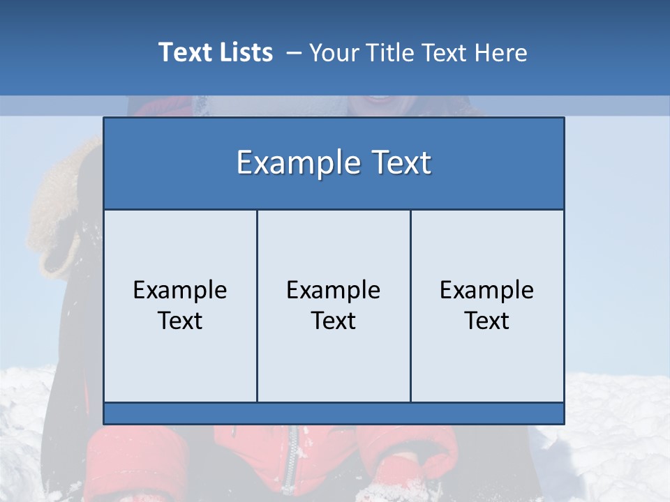 Winter Family With Sled 2 PowerPoint Template