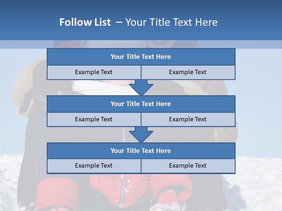 Winter Family With Sled 2 PowerPoint Template