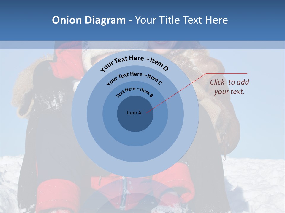 Winter Family With Sled 2 PowerPoint Template