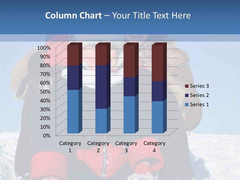 Winter Family With Sled 2 PowerPoint Template