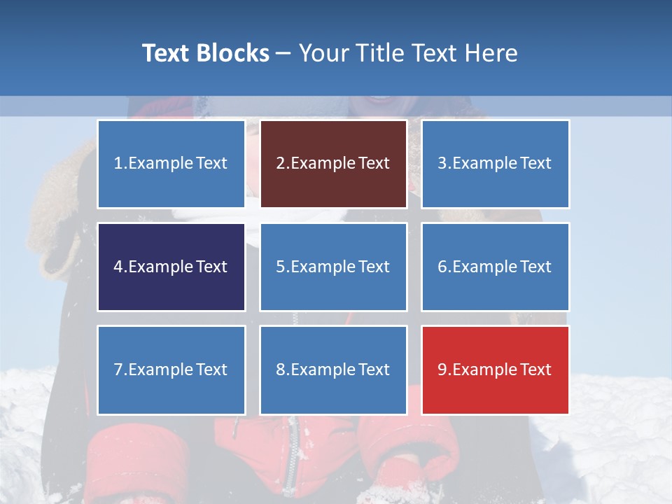 Winter Family With Sled 2 PowerPoint Template