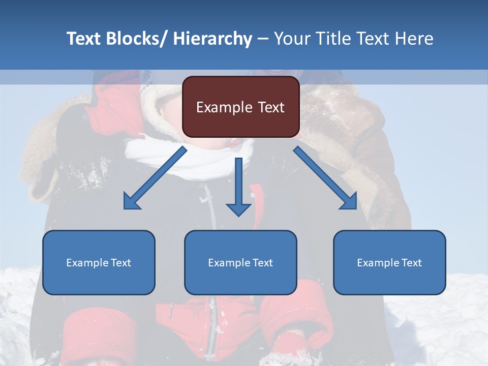 Winter Family With Sled 2 PowerPoint Template