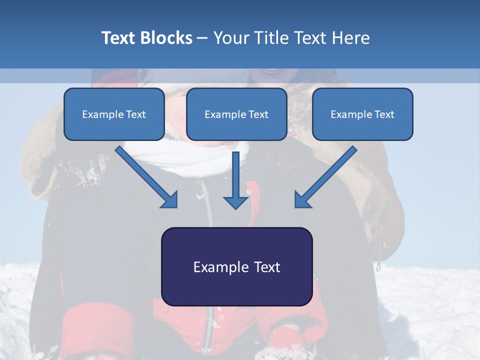 Winter Family With Sled 2 PowerPoint Template