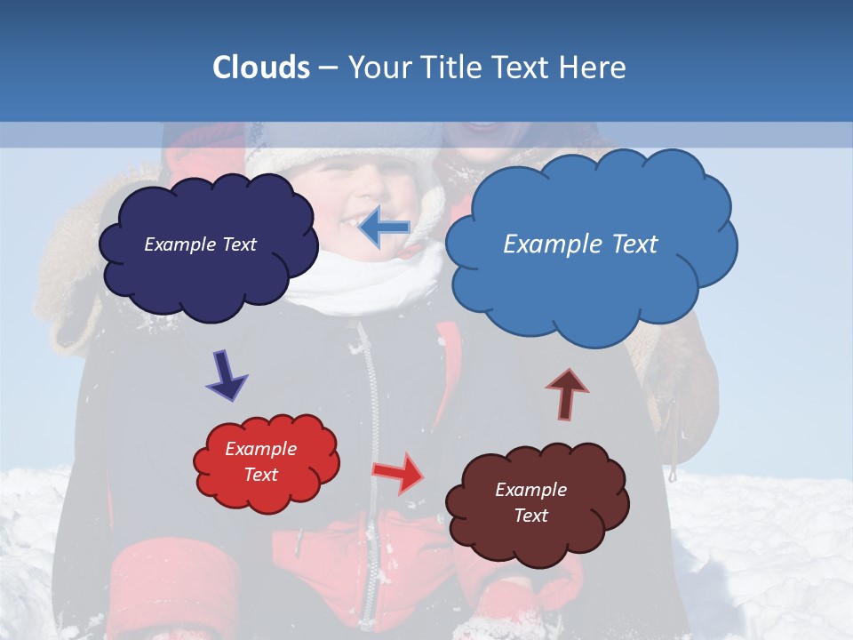 Winter Family With Sled 2 PowerPoint Template