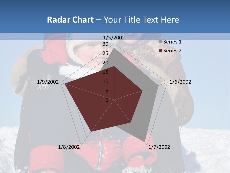 Winter Family With Sled 2 PowerPoint Template