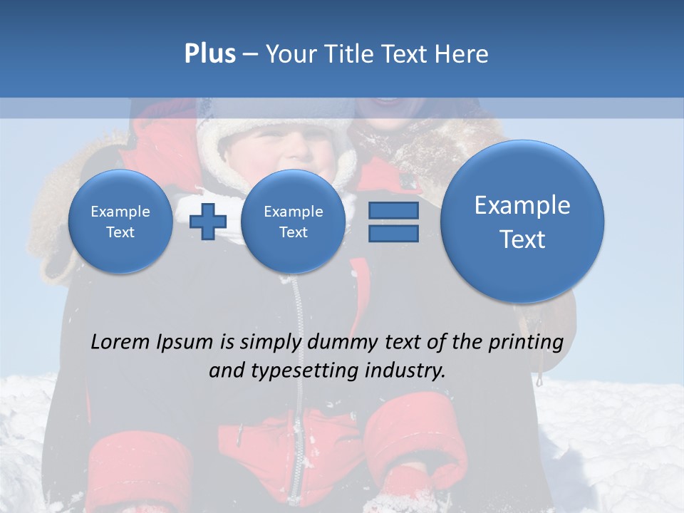 Winter Family With Sled 2 PowerPoint Template