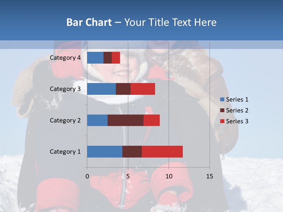 Winter Family With Sled 2 PowerPoint Template